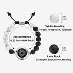 Sun & Moon Touch Bracelets with Phantasmal Beads (Silver+Silver)
